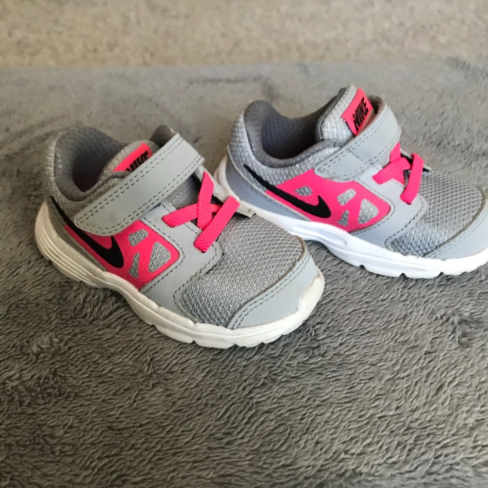 Toddler girl Nike running shoe.